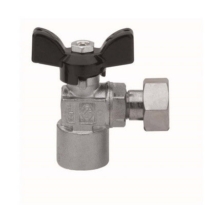 Valvola A Sfera A Squadra Fil F Con Girello- 1/2 X 1/2 Dn 15 Pn 30- Rb- Pezzi 1
