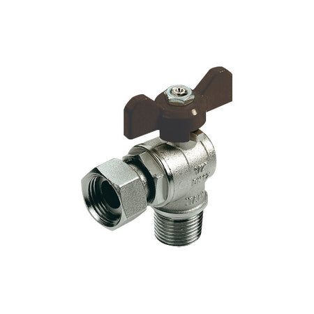 Valvola A Sfera A Squadra Maschio Girello Femmina- 1/2 X 3/4 Dn 15 Pn 30- Tiemm- Pezzi 1