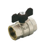 Valvola A Sfera Ff Scirocco Passaggio Totale Con Farfalla- 1/2 Dn 15 Pn 50- Tiemm- Pezzi 1