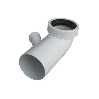 Curva Bianca Wc Attacco Bicchiere Dx Valsir- Diam. 110 / 40- Valsi- Pezzi 1