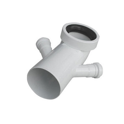 Curva Bianca Wc Attacco Bicchiere Doppio Valsir- Diam. 110 / 40- Valsi- Pezzi 1