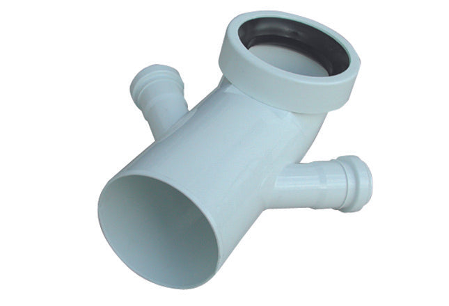 Curva Bianca Wc Attacco Bicchiere Doppio Valsir- Diam. 110 / 40- Valsi- Pezzi 1