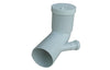 Curva Bianca Wc Prolungata Attacco Bicchiere Sx Valsir- Diam. 110 / 50- Valsi- Pezzi 1