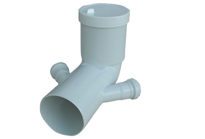 Curva Bianca Wc Prolungata Attacco Bicchiere Doppio Valsir- Diam. 110 / 50- Valsi- Pezzi 1