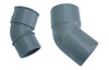 Curva 45 ° Mf Pvc Grigio- Diam. 100- Senza- Pezzi 1