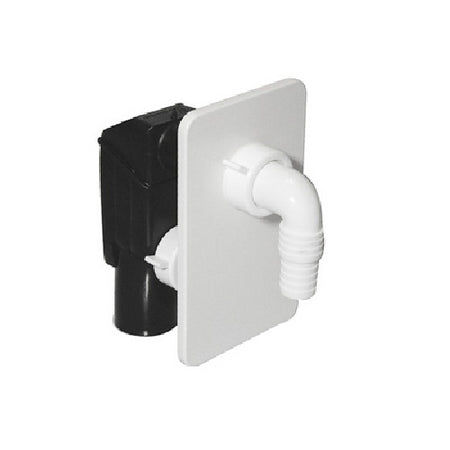 Sifone Lavatrice Ad Incasso Con Placca Bianca Bonomini- Diam. 40- Bonom- Pezzi 1