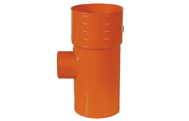 Derivazione 87 ° Ridotte In Pvc Arancio- Diam. 125 X 40- Senza- Pezzi 1