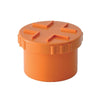 Tappi A Vite In Pvc Arancio- Diam. 100- Senza- Pezzi 1