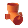 Curva Wc 2 Attacchi In Pvc Arancio- Diam. 100 Att. Diam. 40- Senza- Pezzi 1