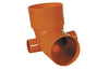 Curva Wc 2 Attacchi In Pvc Arancio- Diam. 100 Att. Diam. 50- Senza- Pezzi 1