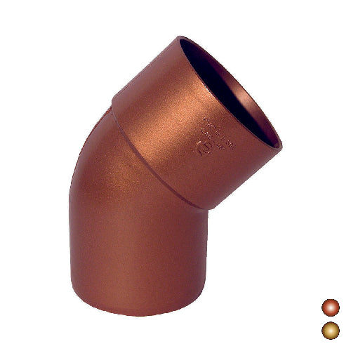 Curva Pluviale 45 °- Diam. 100 - Rame Antico- Dh- Pezzi 1