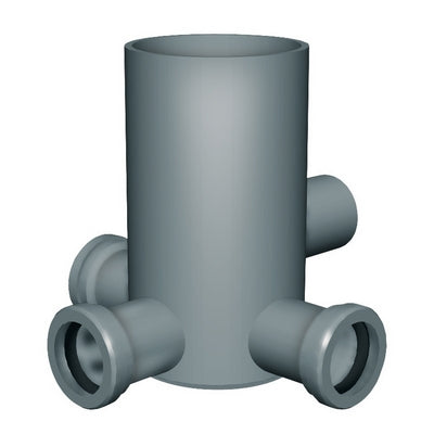 Pozzetto A Pavimento Alto- 3 Uscite D.40 / 1 Uscita D.40- Nicol- Pezzi 1