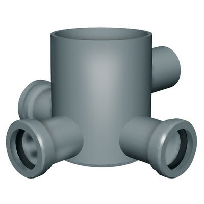 Pozzetto A Pavimento Basso- 3 Uscite D.40/ 1 Uscita D. 50- Nicol- Pezzi 1