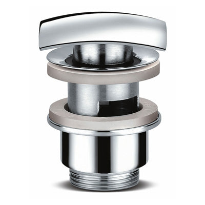 Piletta Lavabo Click-Clack Tappo Quadro Con Troppo Pieno- 1 1/4- Dh- Pezzi 1