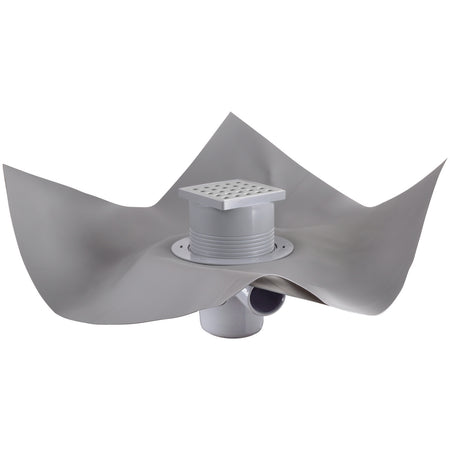 Set Per Doccia A Pavimento Gully Q Con Griglia E Foglio Tea- Foglio 1500 X 1800 Mm- Tea- Pezzi 1