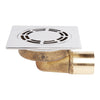 Piletta Pavimento Quadra Ottone Con Griglia Classica- Diam. 40- Tea- Pezzi 1