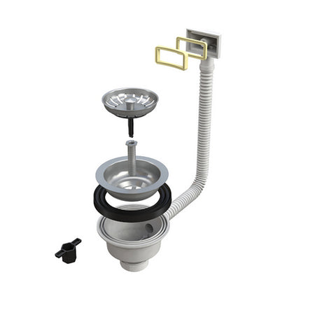 Piletta Per Lavello Cucina- Con Troppopieno Rett. S/Grigli- Bonom- Pezzi 1