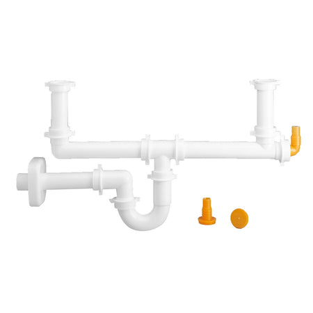 Sifoni A Tubo Per Lavelli A Due Vasche Con Attacco Lavastoviglie- 11/2- Lira- Pezzi 1