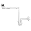 Kit Spazio Bagno Sifone Salvaspazio Per Lavabo + Piletta Bassa Bianco Lira
