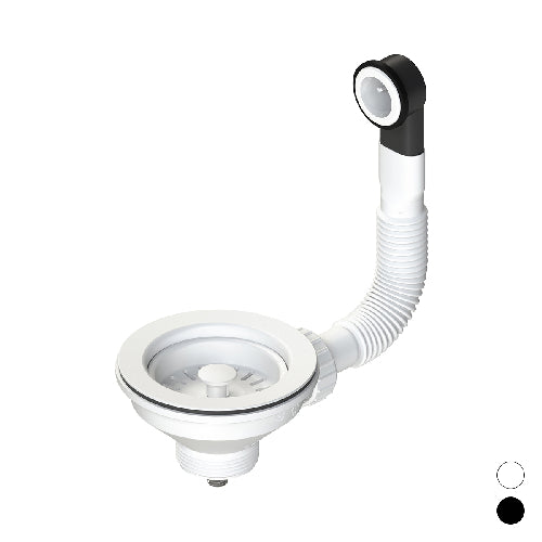 Piletta 114 Mm Per Lavello Con Foro 90 Mm Color- Bianco- Dh- Pezzi 1