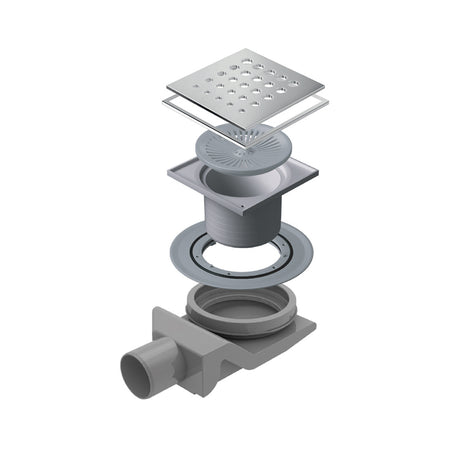 Canalina Scarico Doccia Quadrata Goccia- 15X15- Dh- Pezzi 1