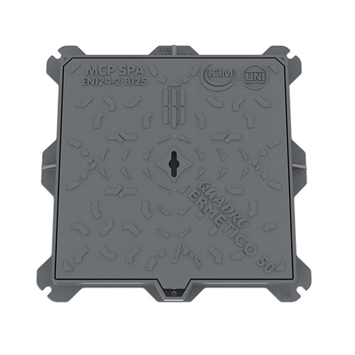 Chiusino In Ghisa B125- Cm 30 X 30- Mcp- Pezzi 1