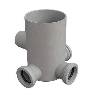 Pozzetto A Pavimento Con Bicchiere 4 Vie Modello Basso- Diam. 40- Bonom- Pezzi 1