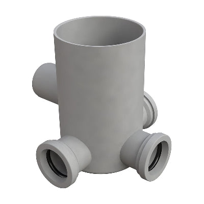 Pozzetto A Pavimento Con Bicchiere 4 Vie Modello Alto- Diam. 40- Bonom- Pezzi 1