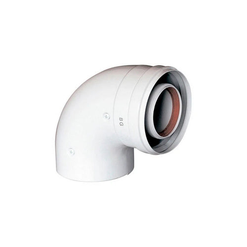 Curva Coassiale 90 ° Partenza Caldaia- D. 60-100- Baxi- Pezzi 1