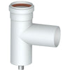 Raccordo A Tee 90 ° Con Tappo Convogliatore Condensa- Diam. 80- Stabi- Pezzi 1