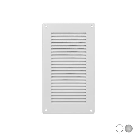 Griglia Da Sovrapporre In Metallo Con Rete L. 140 X H. 240 Mm- Alluminio Argento- First- Pezzi 1