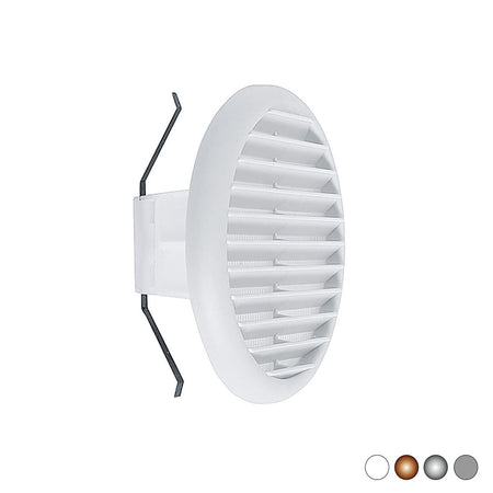 Griglia Tonda In Materiale Termoplastico Con Molle Reclinabili A 90 °- Bianca Imb. 80-125 - D. 145- Vecam- Pezzi 1