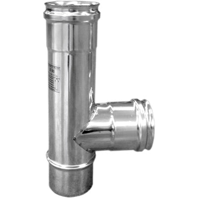 Tee Acciaio 90 ° Per Canne Fumarie Ffm- Diam. 80- Dk- Pezzi 1