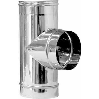 Tee Acciaio Ridotta 90 ° Per Canne Fumarie- Diam. 200 X 80- Dk- Pezzi 1