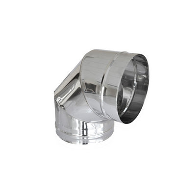Curva In Acciaio 316L A 90 ° Per Canne Fumarie- Diam. 50- Dk- Pezzi 1