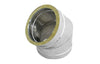 Curva In Acciaio Inox 316L A 45 ° Doppia Parete- D. Int. 150 - D. Est. 200- Dk- Pezzi 1