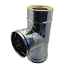 Tee In Acciaio Inox 316L A 90 ° Doppia Parete- D. Int. 200 - D. Est. 250- Dk- Pezzi 1