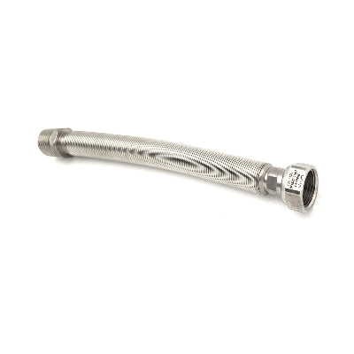Flessibile Inox Raccordo In Ottone L. 130 / 220 Mm (Per Acqua)- 1/2- Aton- Pezzi 1