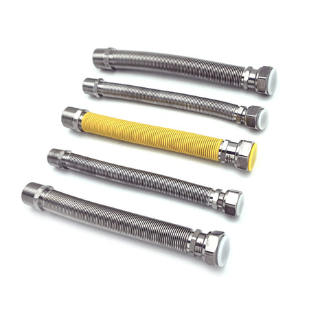 Kit 5 Pz Flessibili Inox Estensibili Per Caldaie A Gas- Mm 220/420- Tecng- Pezzi 1