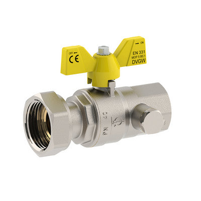Valvola A Sfera Per Gas Att. Femmina -Dado Girevole- 1 X 11/4 Dn 25- Fiv- Pezzi 1