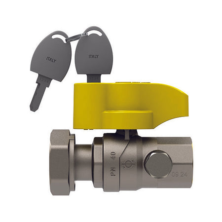 Valvola A Sfera Gas Con Farf. E Serratura Futurgas Femmina - Girevole- 1 X 11/4 Dn 25- Fiv- Pezzi 1