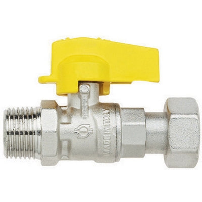 Rubinetto A Sfera Diritto Con Levetta Normgas Maschio-Girello Femmina- 1/2 X 3/4 Dn 10- Fiv- Pezzi 1