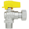 Rubinetto A Sfera Squadra Con Levetta Maschio - Dado Girevole Femmina- 1/2 X 1/2 Dn 10- Fiv- Pezzi 1