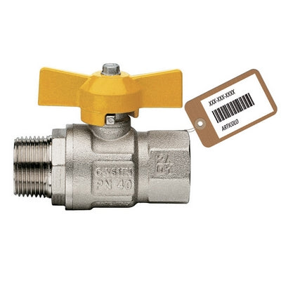 Valvola A Sfera Gas Mf A Farfalla Mod. London F-Brico- 3/4 Dn 20- Faidf- Pezzi 1