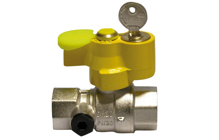 Valvola A Sfera Gas Ff Con Serratura E Presa Di Pressione- 3/4 Dn 20- Enolg- Pezzi 1