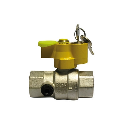Valvola A Sfera Gas Ff Con Serratura E Presa Pressione- 1 Dn 25- Enolg- Pezzi 1