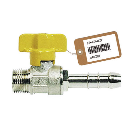 Rubinetto A Sfera Gas Con Portagomma M F-Brico- 1/2 X 0,9 Gpl- Faidf- Pezzi 1