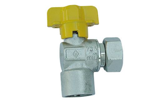 Rubinetto Gas Squadra F Con Bocchettone- 1/2 X 1/2 Dn 10- Bugat- Pezzi 1