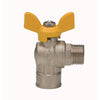 Valvola A Sfera Per Gas A Squadra Fil. Femmina Att. Maschio- 1/2 X 1/2 Dn 15- Rb- Pezzi 1