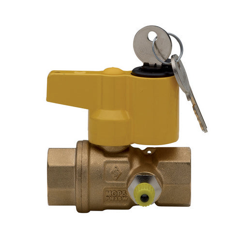 Valvola A Sfera Per Gas Con Punto Presa Pressione Con Serratura- 1 Dn 25- Rb- Pezzi 1